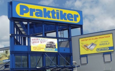 Pikieta przed siedzibą Praktiker Polska w Dąbrowie Górniczej