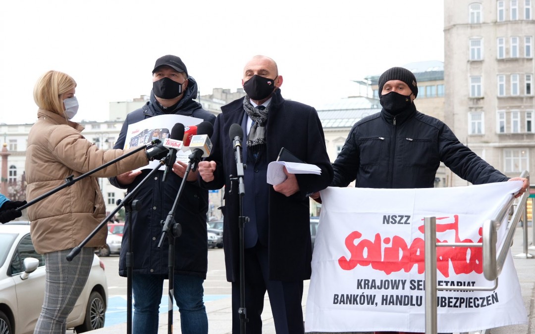 Konferencja prasowa Krajowej Sekcji Pracowników Handlu NSZZ „Solidarność”