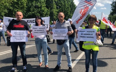 Protest energetyków i górników w Warszawie