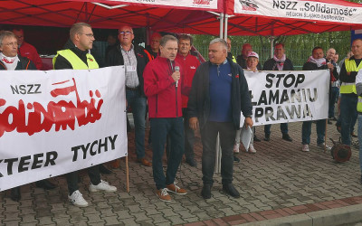 Pikieta w obronie lidera „Solidarności” w Nexteer