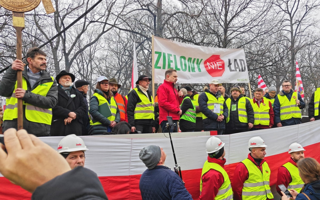 Wielotysięczna manifestacja przeciwko Europejskiemu Zielonemu Ładowi