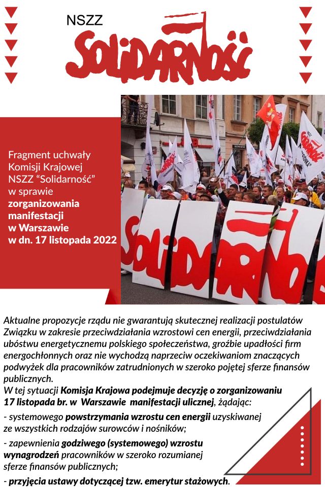 Ogólnopolska manifestacja w Warszawie 17 listopada!!!