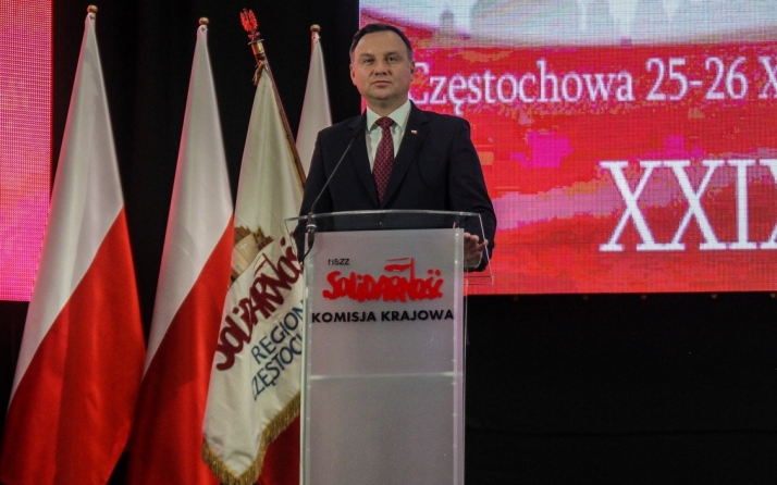 Gala &quot;Człowiek Roku 2019 Tygodnika Solidarność&quot;. Statuetkę otrzymał Prezydent RP Andrzej Duda