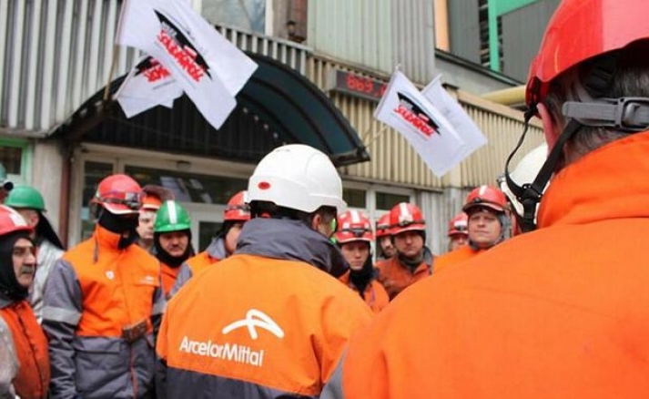 Protest w ArcelorMittal