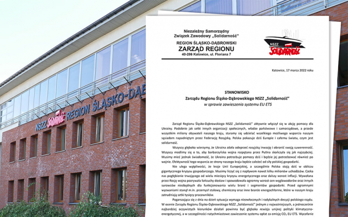 Śląsko-Dąbrowska Solidarność – sponsorzy Putina nie mają mandatu do narzucania Polsce polityki energetycznej