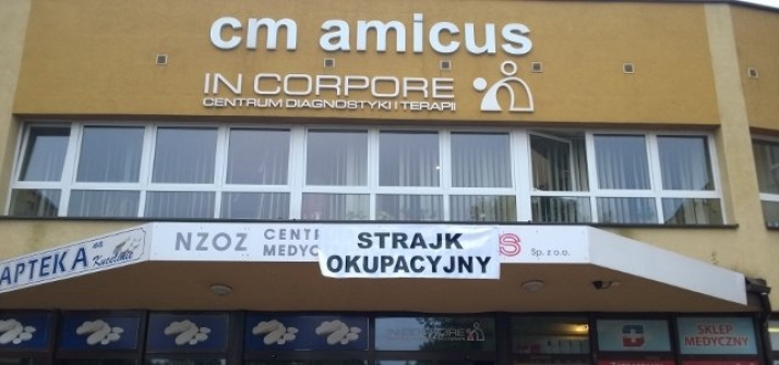 Strajk okupacyjny w Centrum Amicus