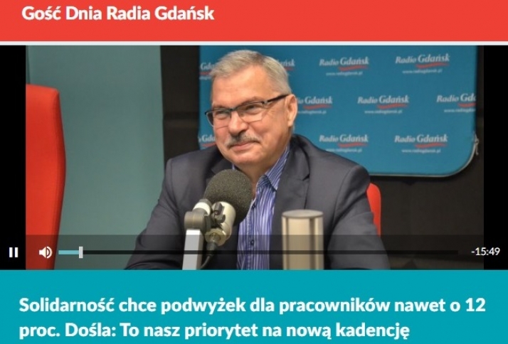 Krzysztof Dośla w Radiu Gdańsk o podwyżkach i ks. Jerzym Popiełuszce