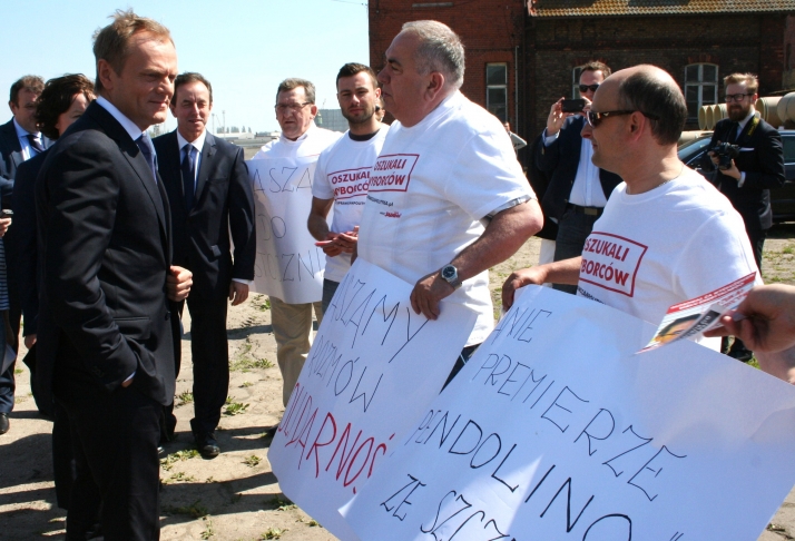 „Solidarność” przywitała premiera w Szczecinie