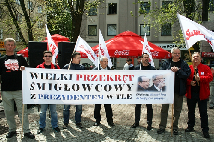 Pikieta w obronie polskiego przemysłu lotniczego
