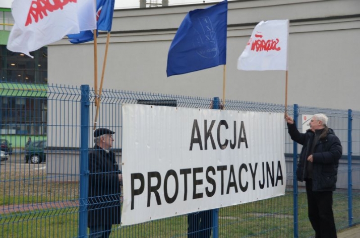Protest związków w Fagorze