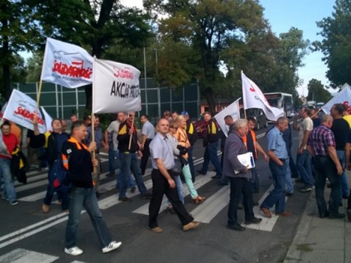 Protest w browarze Żywiec