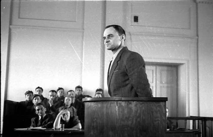 Rotmistrz Pilecki w trakcie procesu