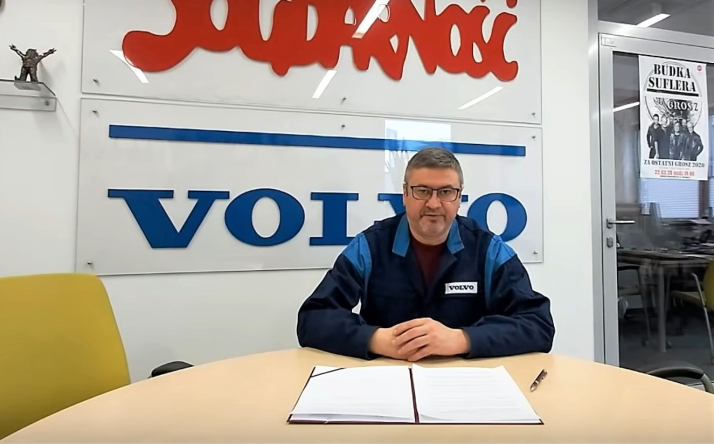 Bogusław Jurgielewicz, przewodniczący MOZ NSZZ „Solidarność” Pracowników Volvo Polska sp. z o.o.