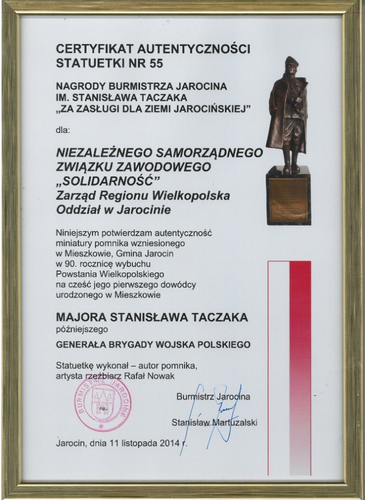 Uznanie dla jarocińskiej „Solidarności”
