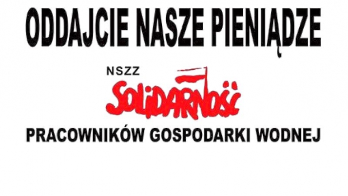Protest pracowników gospodarki wodnej