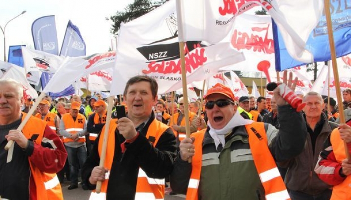 Wielka demonstracja w ArcelorMittal Poland