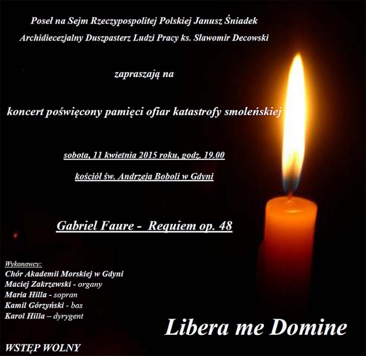 Pamięci ofiar katastrofy smoleńskiej. Koncert w Gdyni