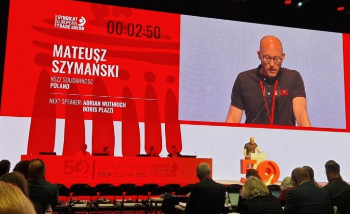 Mateusz Szymański na XV Kongresie EKZZ: Oczekujecie myślenia w jeden „właściwy” sposób i wykluczania tych, którzy mają inne poglądy!