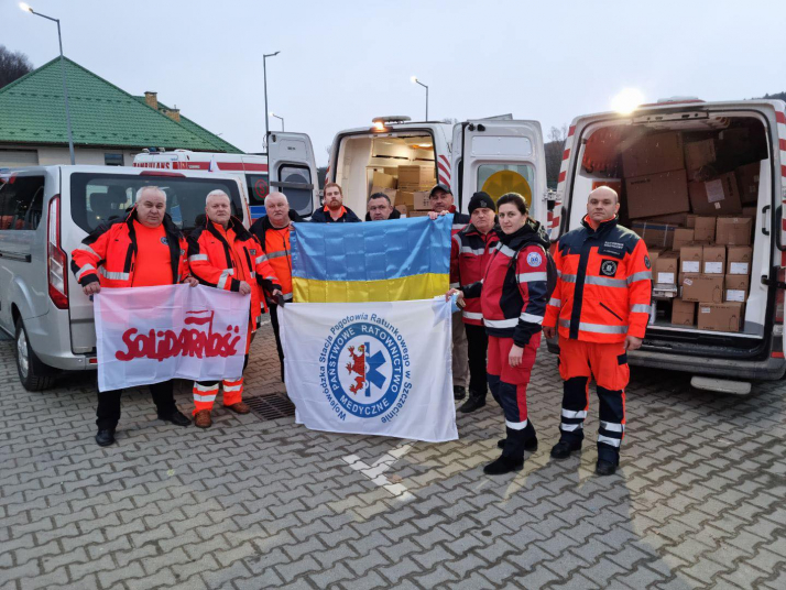 Krajowa Sekcja Pogotowia Ratunkowego i Ratownictwa Medycznego też pomaga Ukrainie