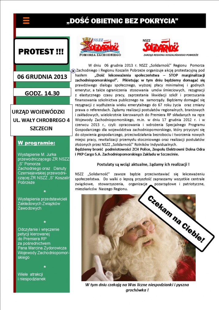 Odwołana manifestacja