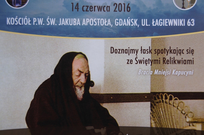 Relikwie Świętego Ojca Pio w Gdańsku