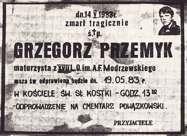 Porażka wymiaru sprawiedliwości. 32 rocznica śmierci Grzegorza Przemyka.