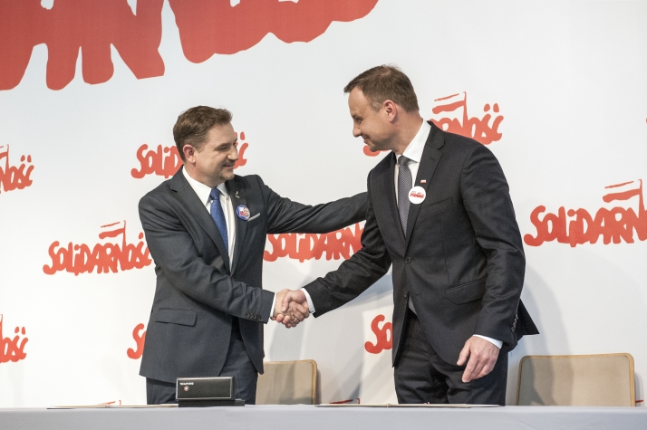 Piotr Duda: Wygrał kandydat, który jako jedyny zabiegał o poparcie &quot;Solidarności&quot;