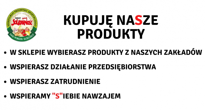 Solidarność rusza z akcją &quot;Kupuję NaSze Produkty&quot;