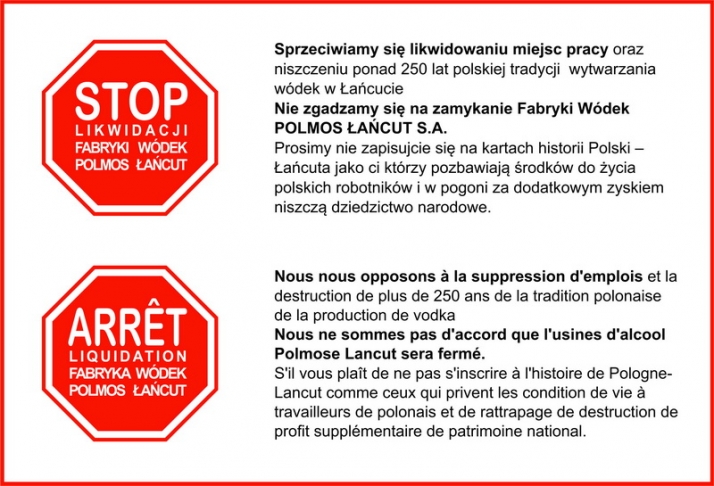 Wspieramy Fabrykę Wódek Polmos Łańcut