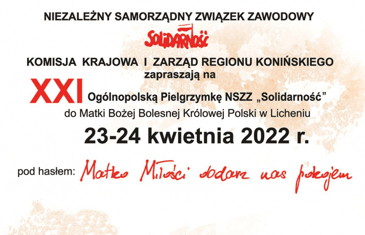 Pielgrzymka „Solidarności” do Lichenia