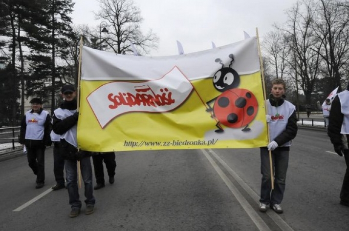 Protest w Biedronce