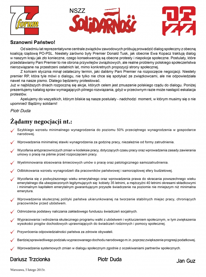 Związkowe flagi na zakładach i szkołach oraz akcja informacyjna