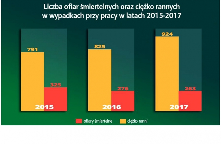 Najwięcej wypadków śmiertelnych było w budownictwie