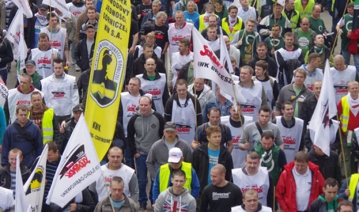 Wielotysięczna manifestacja w obronie górnictwa