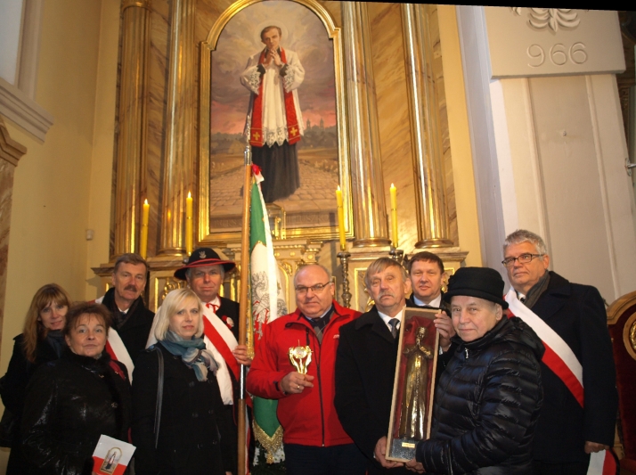 Delegacja podbeskidzkiej &quot;S&quot; z rodziną bł. ks.Jerzego