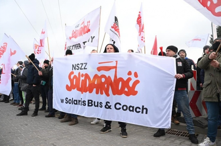 Związkowy z Solarisa dziękują za solidarne wparcie