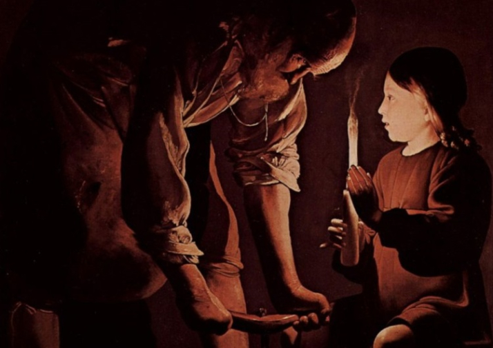 Św. Józef. Georges de la Tour / Wikipedia domena publiczna