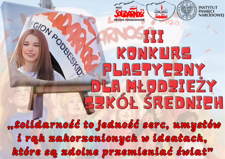 III KONKURS PLASTYCZNY „SOLIDARNOŚĆ W OCZACH MŁODZIEŻY” #PRZEDŁUŻONY !!!