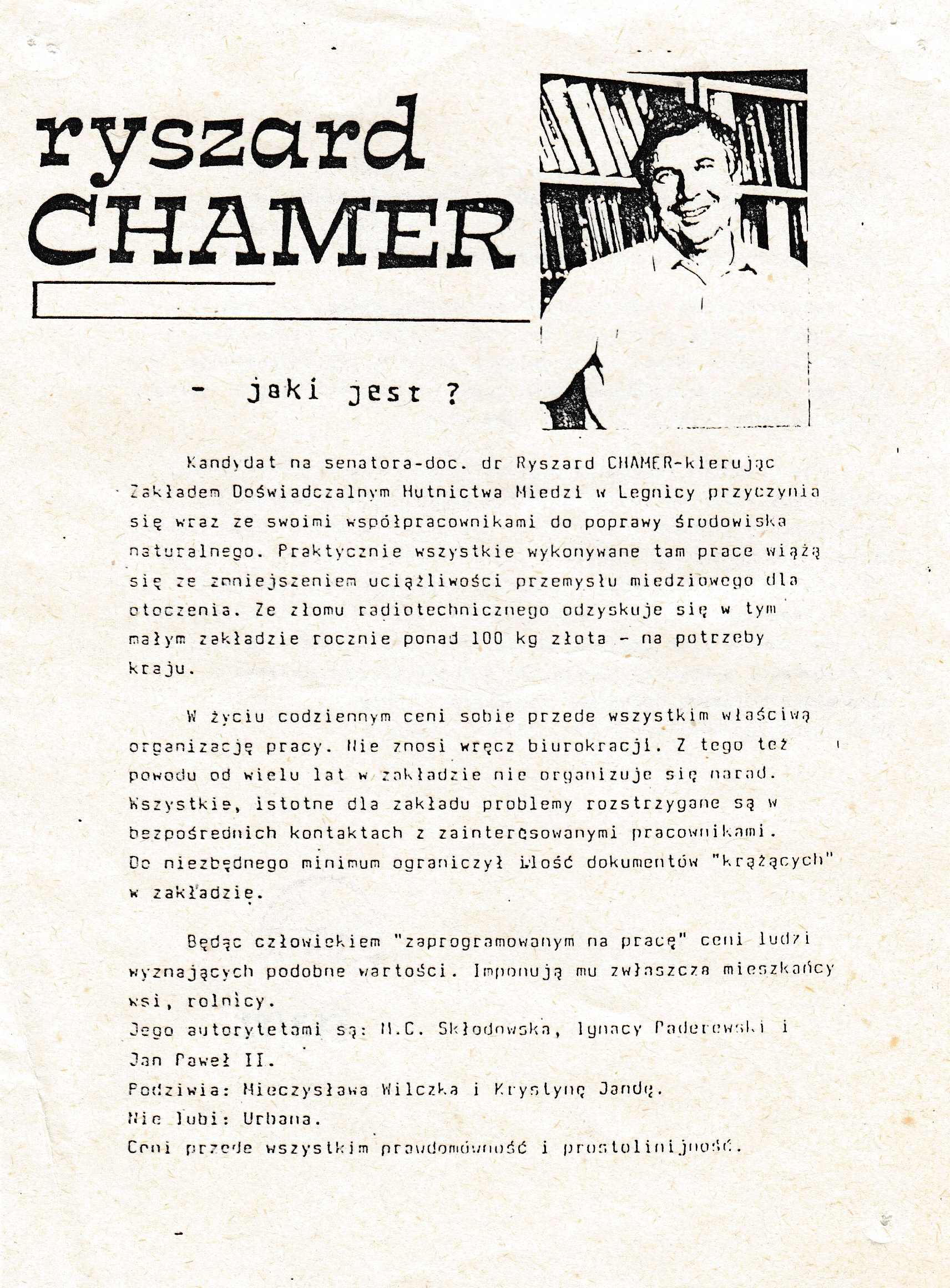 LBP 45 - Ryszard Chamer. Jaki jest