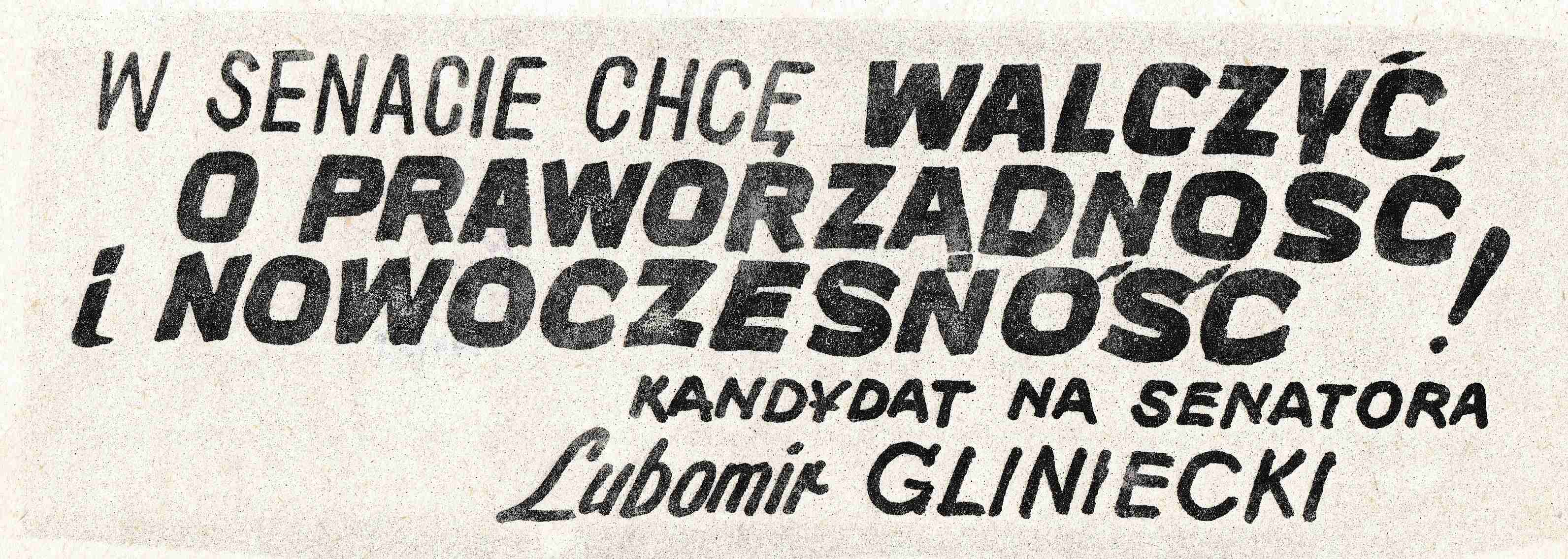 LBP 59 - W Senacie chce walczyć o praworządność... [Lubomir Gliniecki]