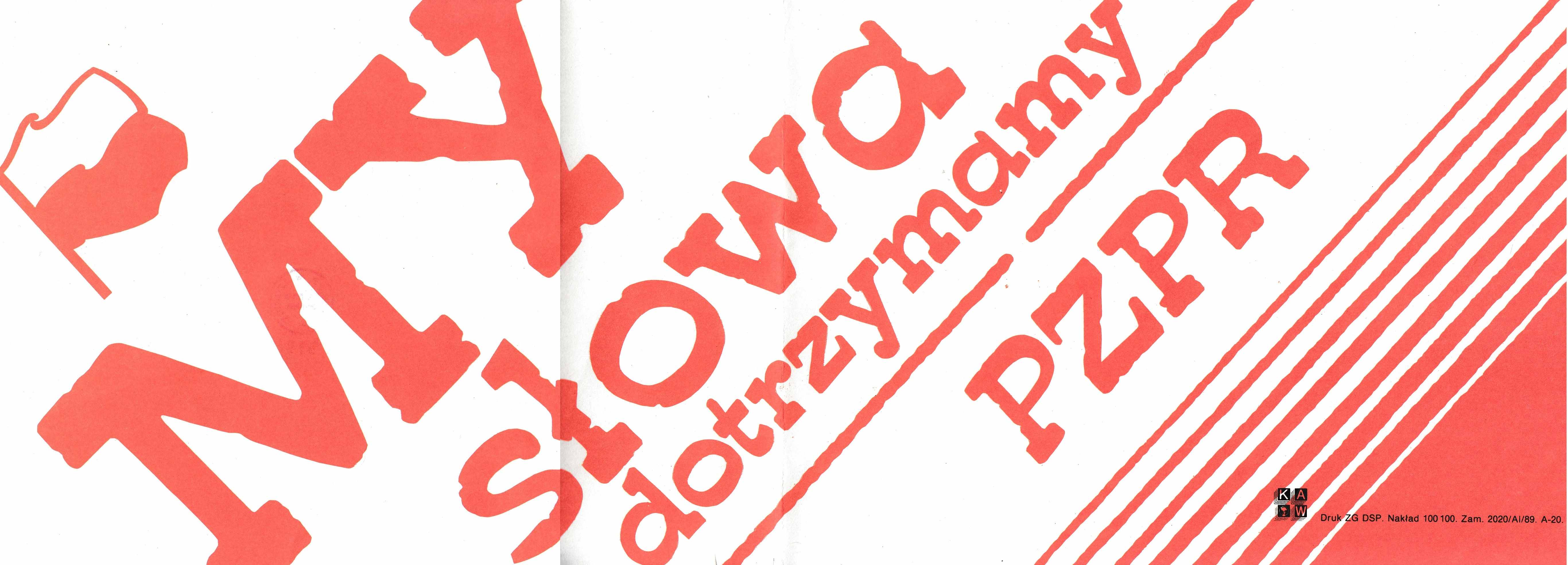 LBP 67 - My słowa dotrzymamy PZPR