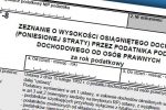 Informacja dotycząca deklaracji CIT oraz sprawozdań finansowych za 2025 rok
