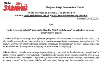 Apel w sprawie wyborów prezydenckich