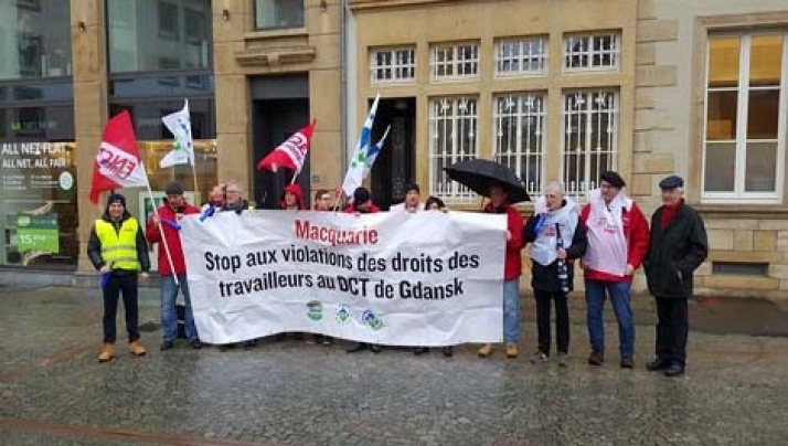 Związkowcy z DCT Gdańsk SA pikietują w Europie