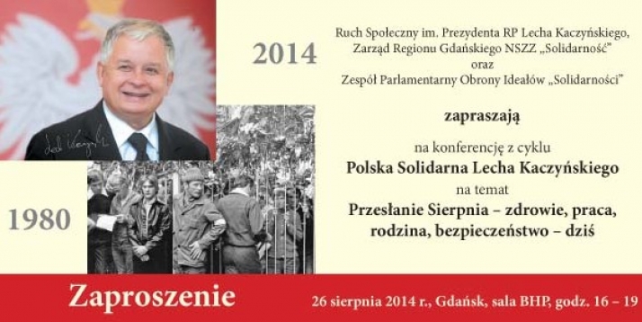 Polska Solidarna Lecha Kaczyńskiego. Zapraszamy na konferencję