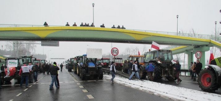 Blokada drogi krajowej nr 8 k/Białegostoku
