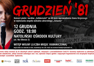 Grudzień &#039;81. Zapraszamy na koncert pieśni bardów Solidarności!