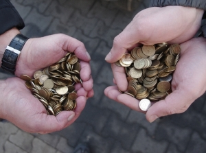 Blokada kas w katowickich Lidlach