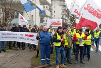 pikieta pod siedzibą Wód Polskich w Poznaniu / foto. nadesłane