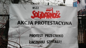 Pikieta w obronie Chorzowskiego Centrum Pediatrii i Onkologii